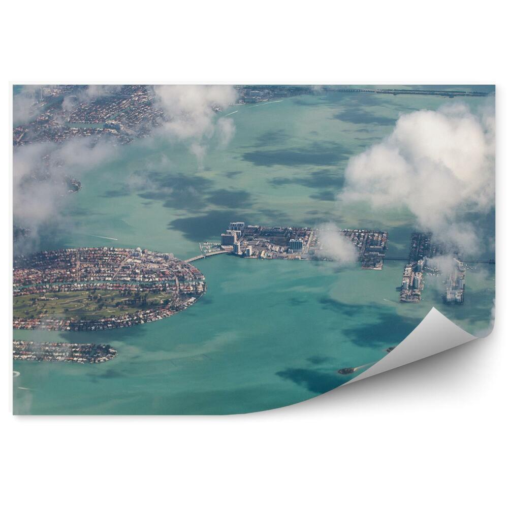 Fototapeta Pohľad Z Vtáčej Perspektívy Ostrovy Miamské Mraky