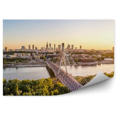 Fototapeta Varšava z vtáčej perspektívy stromy budovy most