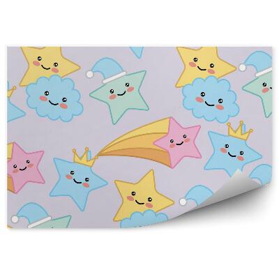 Fototapeta do detskej izby Farebné hviezdy a oblaky