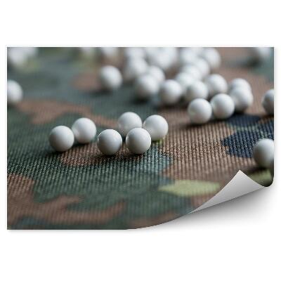 Fototapeta na stenu Biele guľôčky moro pozadie