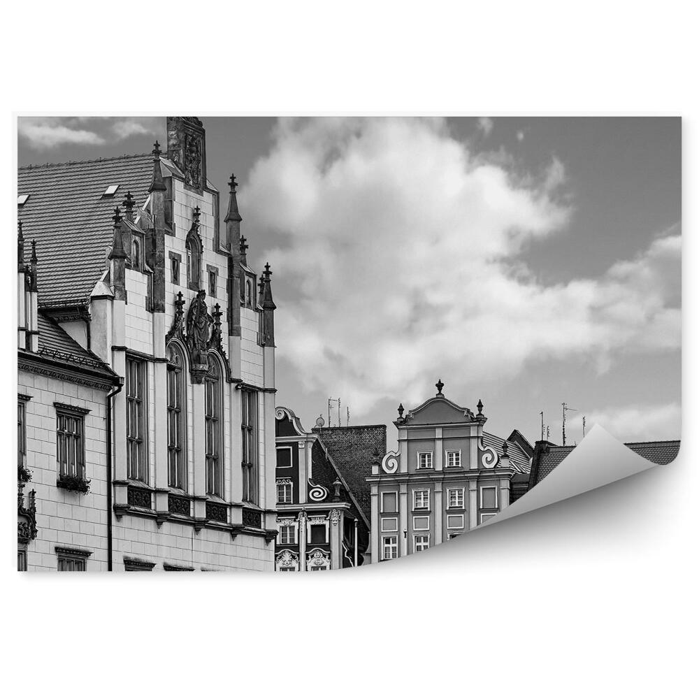 Fototapeta Centrálne trhové námestie Vroclav sépiové mraky