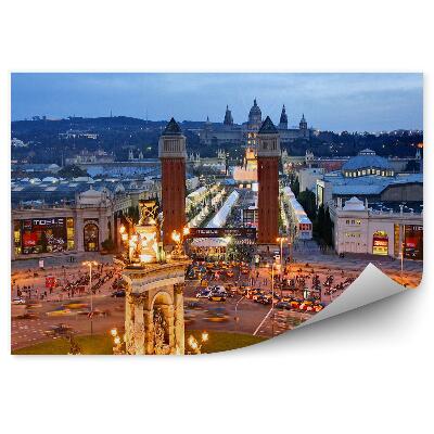 Fototapeta na stenu Budovy doprava noc Barcelona