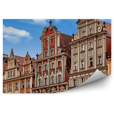 Fototapeta na stenu Staré centrálne trhové námestie wroclaw budovy obloha mraky