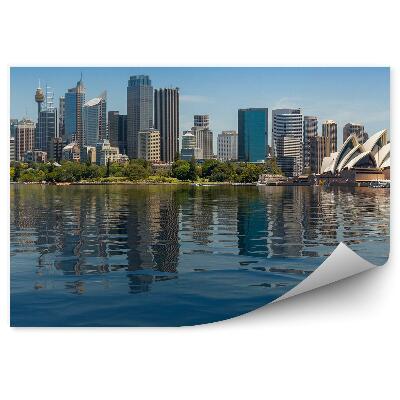 Fototapeta na stenu Panoráma mesta sydney mrakodrapy opera oceán loď