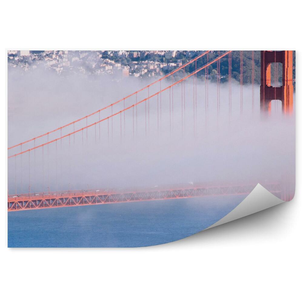 Fototapeta na stenu San Francisco Golden Gate Bridge Oceán Ranná Hmla Mrakodrapy Pohľad Na Mesto