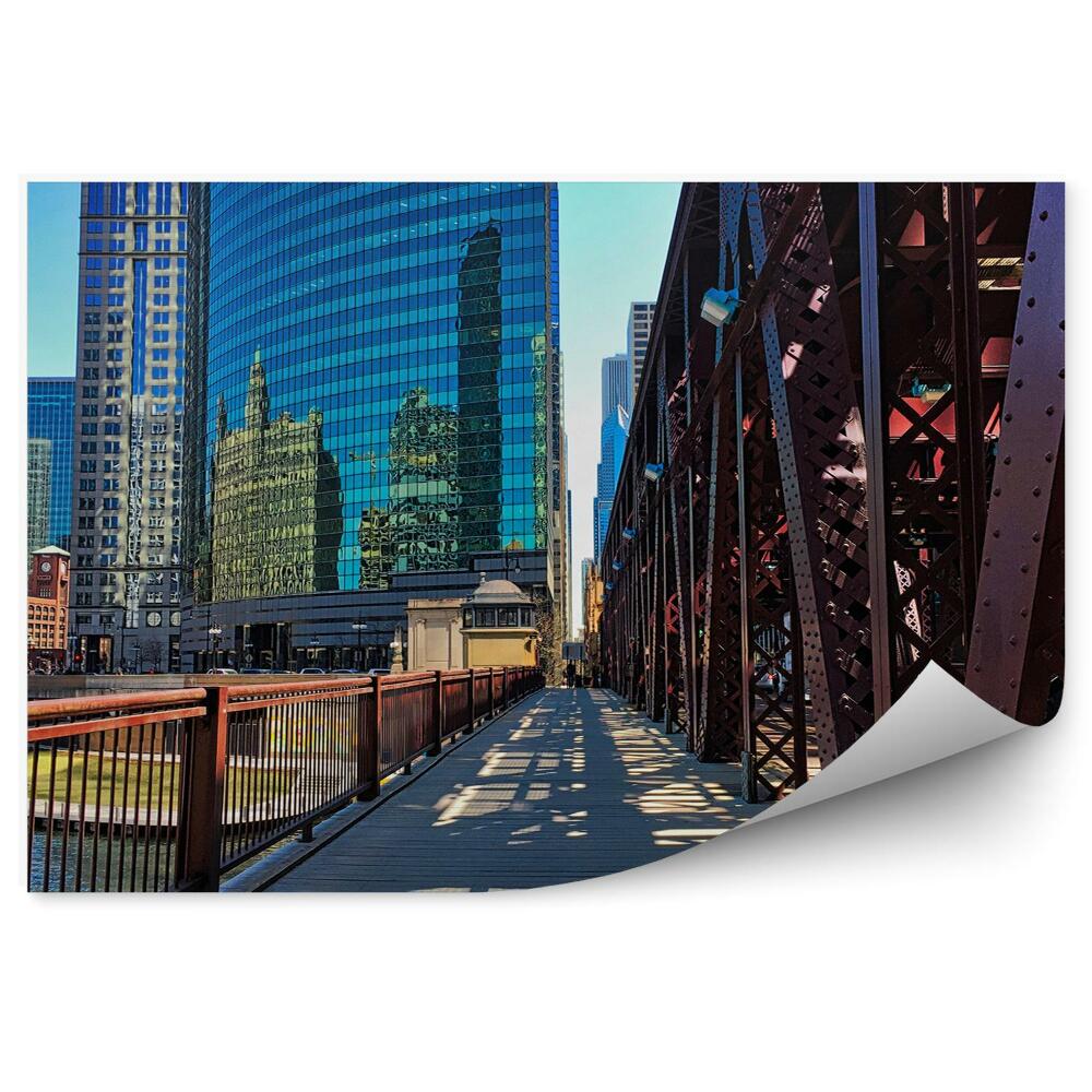 Fototapeta Vyvýšené Železničné Trate Mesto Chicago