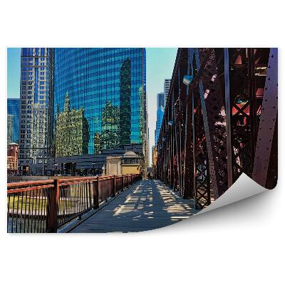 Fototapeta Vyvýšené Železničné Trate Mesto Chicago