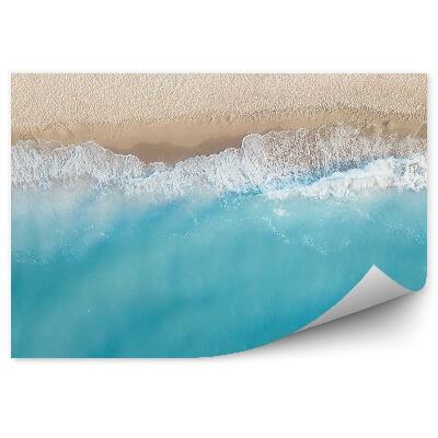 Fototapeta Letecký Pohľad Tropická Piesočnatá Pláž Vlny Oceánu