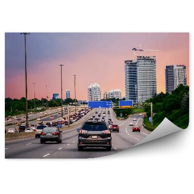 Fototapeta Diaľnica Autá Mesto Cesta