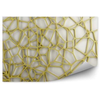 Fototapeta na stenu Nerovnomerná 3d mriežka na bielom pozadí