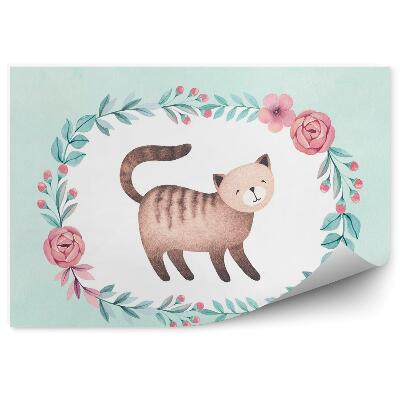 Fototapeta na stenu Maľované mačiatko v ráme