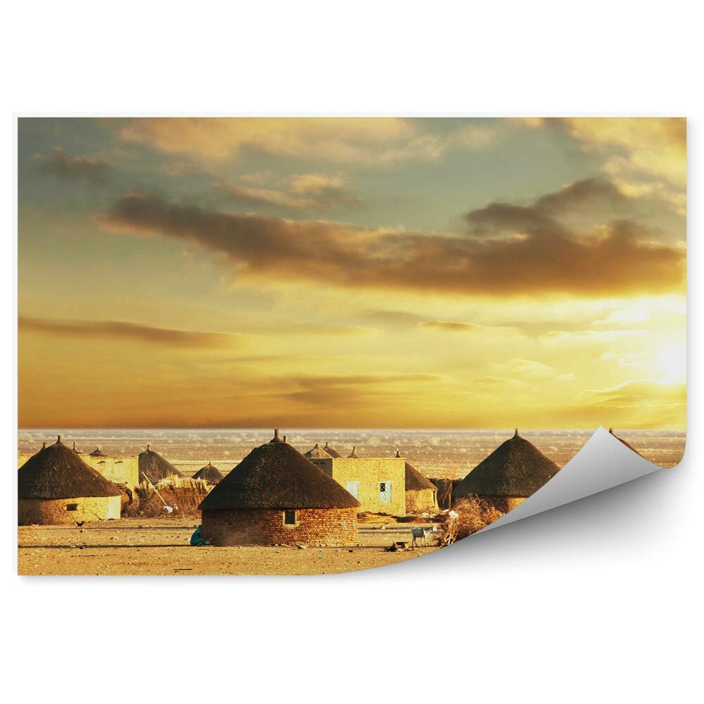 Fototapeta Africká Dedina Chatrče Piesok