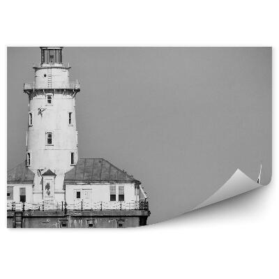 Fototapeta na stenu Sépia maják jachta Chicago