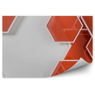 Fototapeta na stenu Červené šesťuholníky šesťuholníkový vzor pozadia