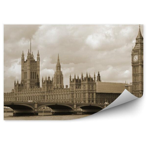 Fototapeta Westminster Londýn Big Ben Sépia