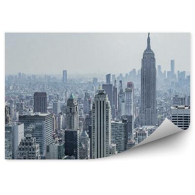 Fototapeta na stenu Pohľad Z Vtáčej Perspektívy Na Sivé Budovy Mesta