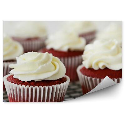 Fototapeta Čokoládové cupcakes šľahačka sladké pečivo