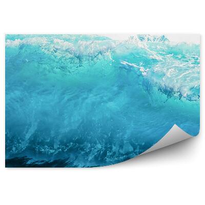 Fototapeta Záber zblízka na veľkú modrú morskú vlnu