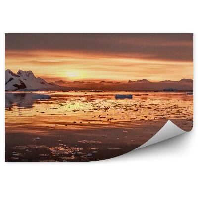 Fototapeta Západ Slnka Antarktická Lagúna Driftujúce Ľadovce