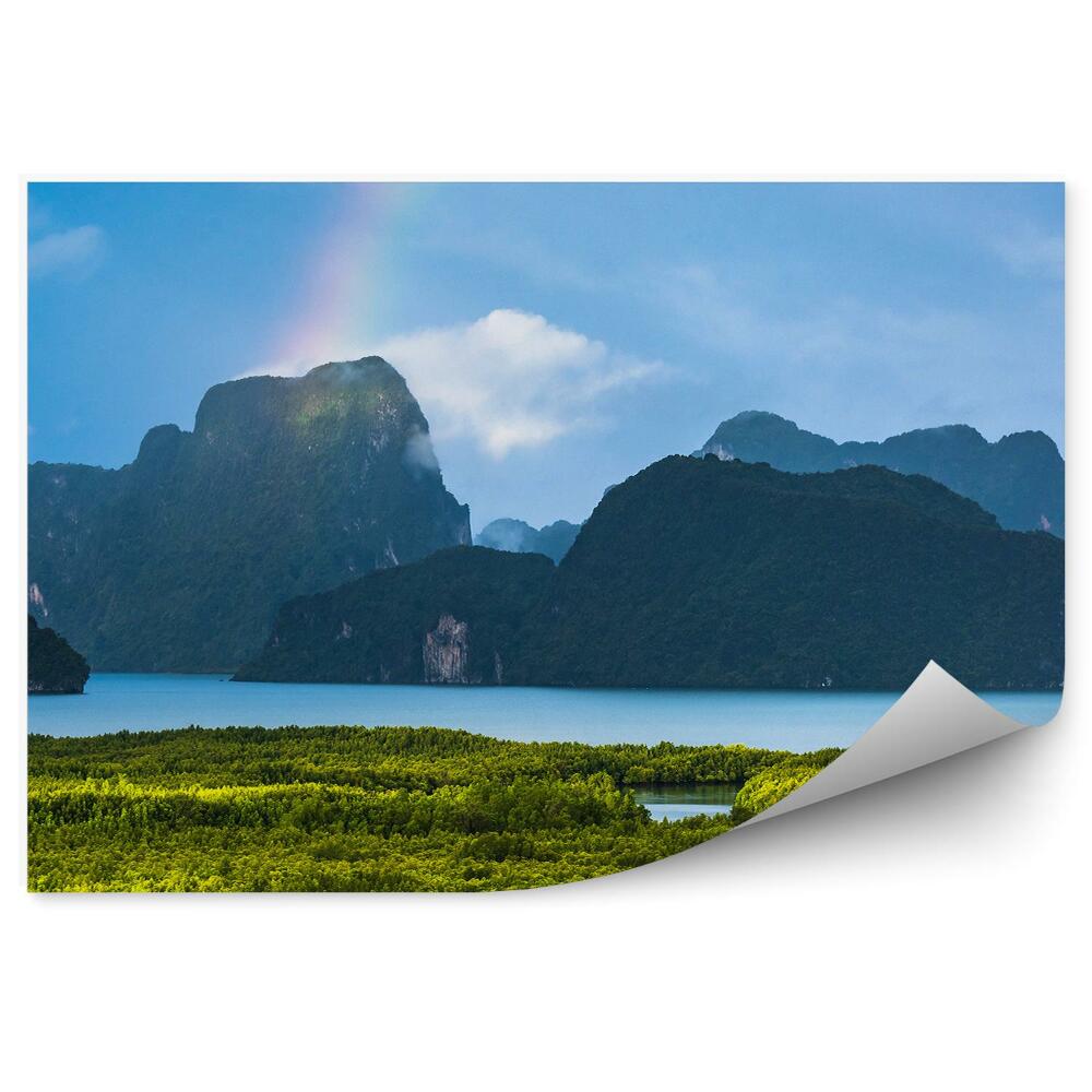Fototapeta na stenu Dúhový Ostrov Phuket Zelené Skaly Jazero Obloha Mraky