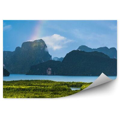 Fototapeta na stenu Dúhový Ostrov Phuket Zelené Skaly Jazero Obloha Mraky