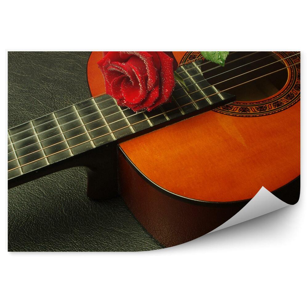 Fototapeta na stenu Klasická gitara španielska hudba červená ruža