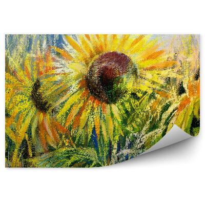 Fototapeta na stenu Slnečnice Olejomaľba Kvety