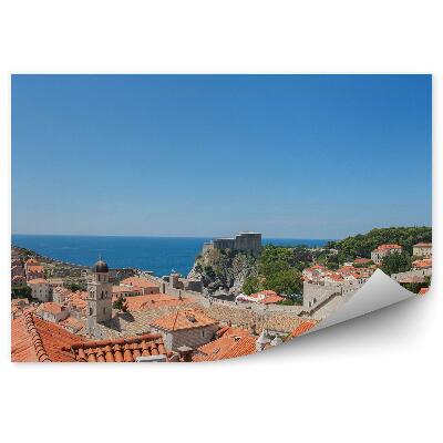 Fototapeta Staré mesto more stromy Dubrovník obloha