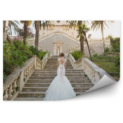 Fototapeta na stenu Nevesta kamnito stopnišče skulptura palme