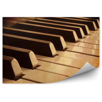 Fototapeta Klavírne klávesy sépiová perspektíva