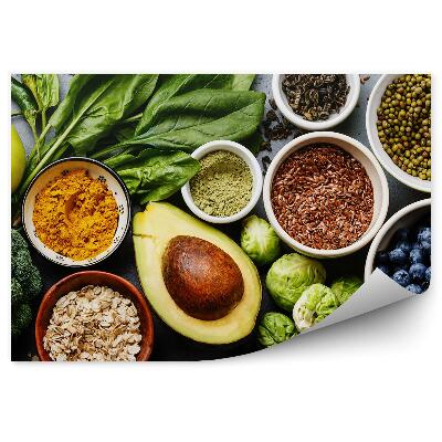 Fototapeta na stenu Zdravé jedlo ovocie zelenina stôl