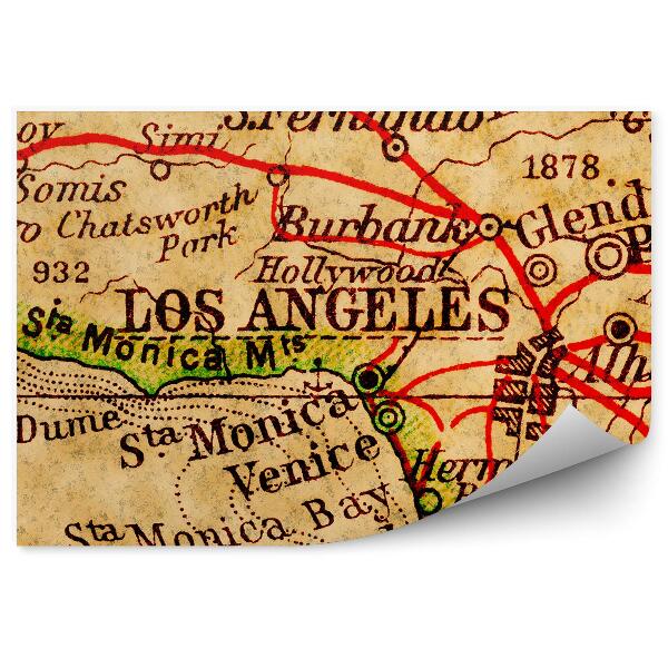 Fototapeta na stenu Stará mapa Los Angeles