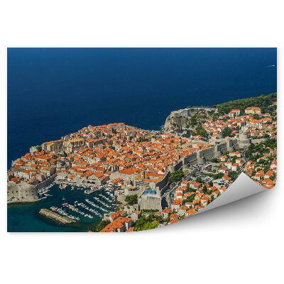Fototapeta Panoráma Pohľad Z Vtáčej Perspektívy Mesto Dubrovnik Horizont