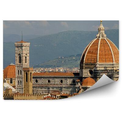 Fototapeta Katedrála Santa Maria del Fiore budovy Michelangelovo námestie Florencia hory
