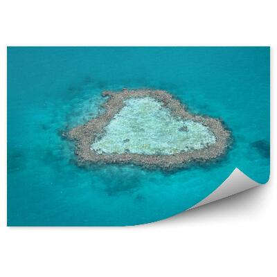 Fototapeta Koralový Útes V Tvare Srdca Modrá Voda