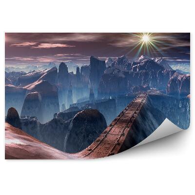 Fototapeta na stenu Skaly roklina most mraky slnko