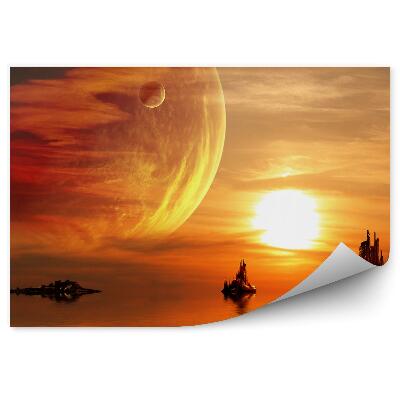 Fototapeta Západ slnka fantázia skaly