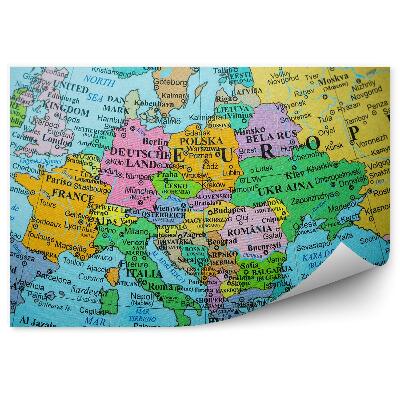 Fototapeta Globus mapa krajín európy