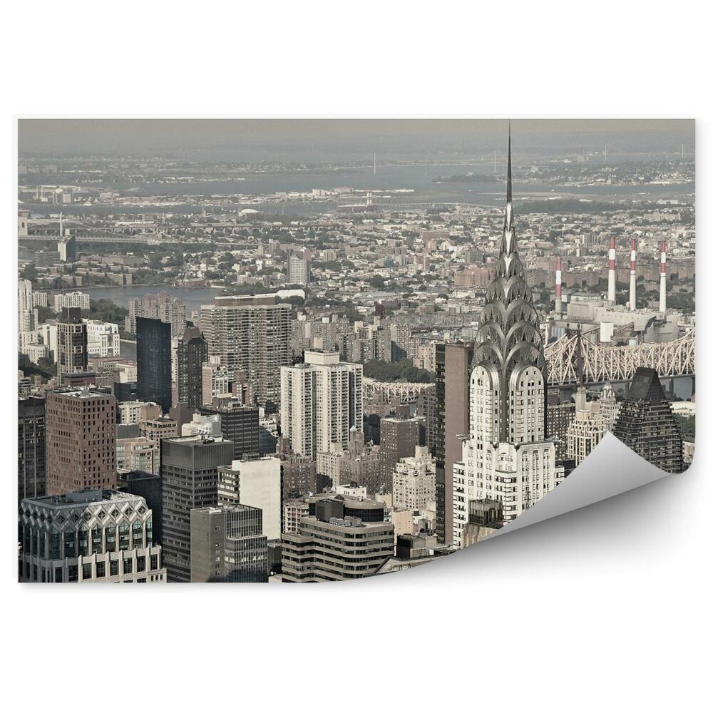 Fototapeta Sépia mrakodrapy Manhattan Hudson River New York
