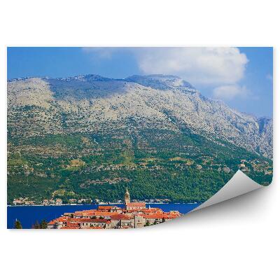 Fototapeta Kopec Príroda Rastliny Mesto Domy