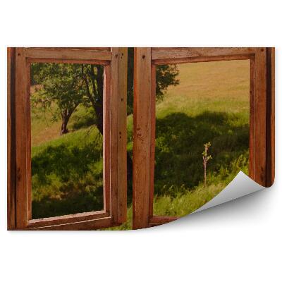 Fototapeta Pohľad na krajinu cez okno