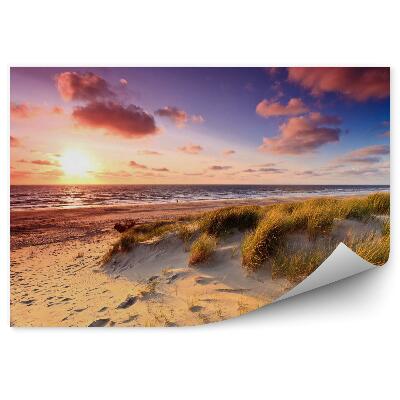 Fototapeta Pobrežie s dunami pri západe slnka