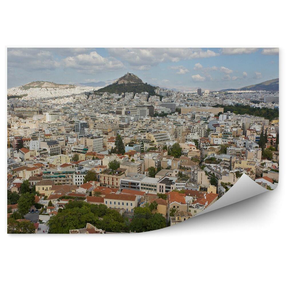 Fototapeta na stenu Atény panoráma mesta Grécko budovy stromy obloha mraky