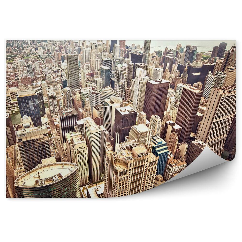 Fototapeta na stenu Pohľad z vtáčej perspektívy Chicago mrakodrapy