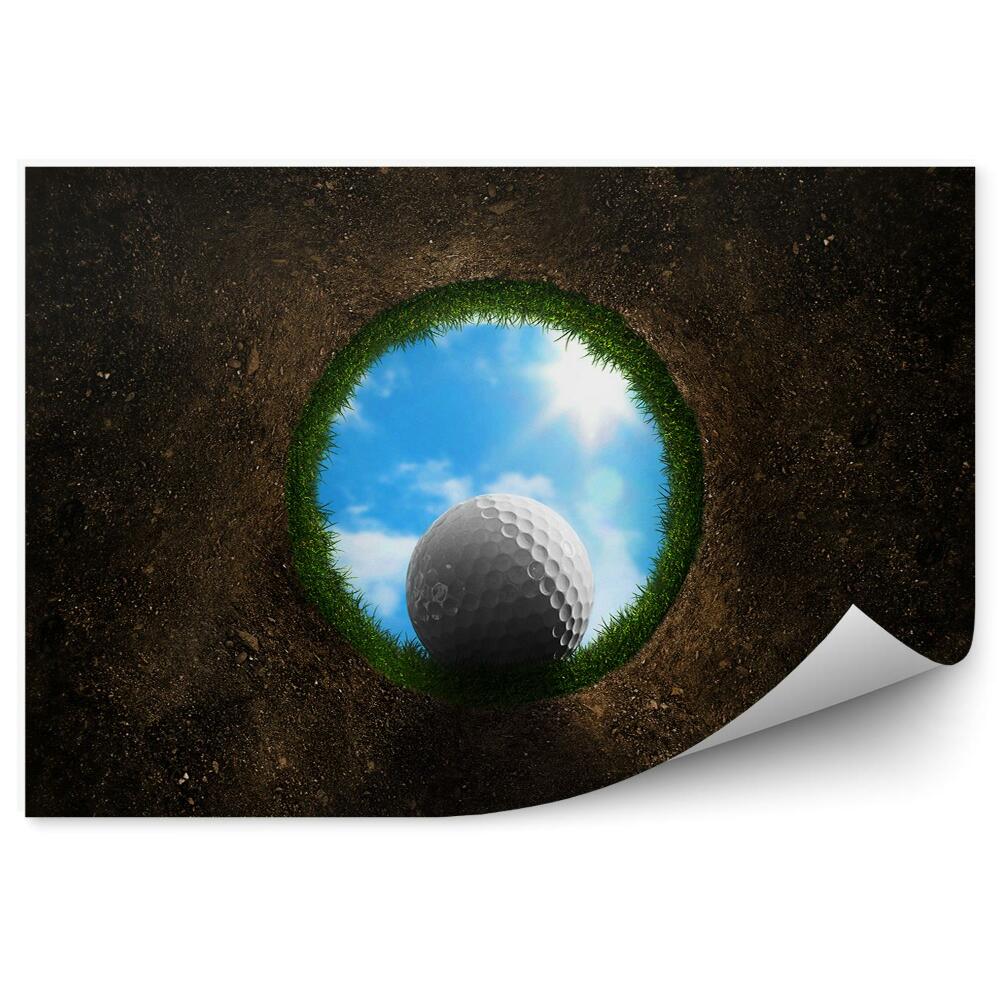 Fototapeta Luknja žogica za golf oblaki neba
