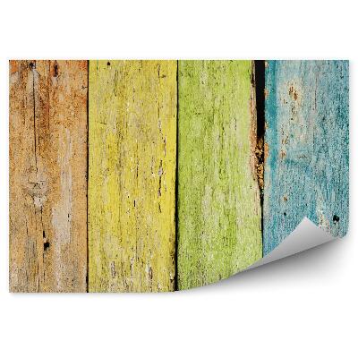 Fototapeta Starý Drevený Plot Dúha