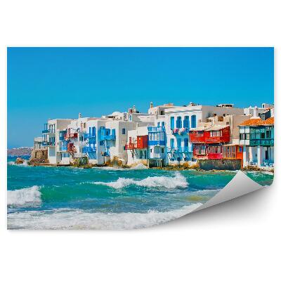 Fototapeta na stenu Mykonos Pohľad Na Vlny Architektúra Domy