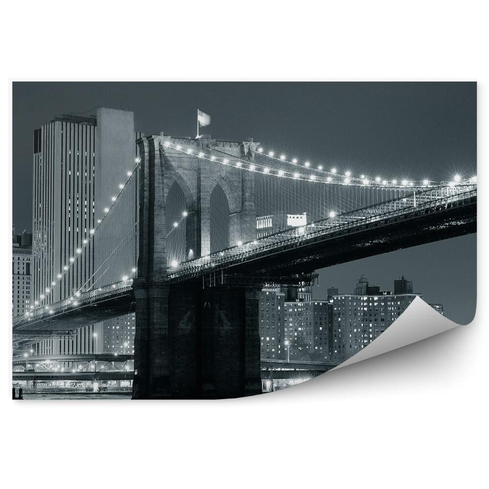 Fototapeta na stenu Most usa čiernobiela fotografia rieka