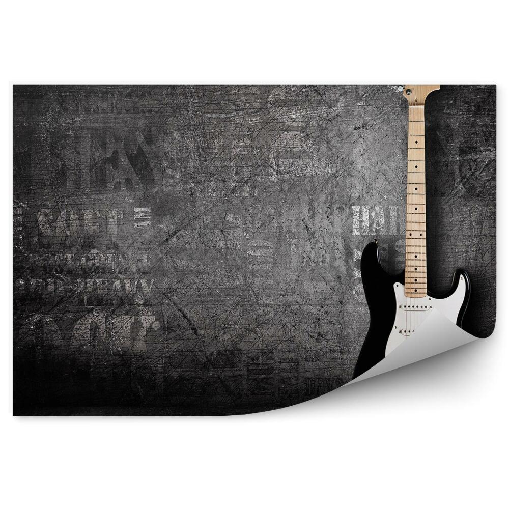 Fototapeta na stenu Elektrická gitara hudobný nástroj sivé pozadie