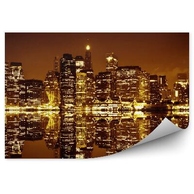 Fototapeta na stenu Manhattan mrakodrapy Hudson River New York svetlá tiene